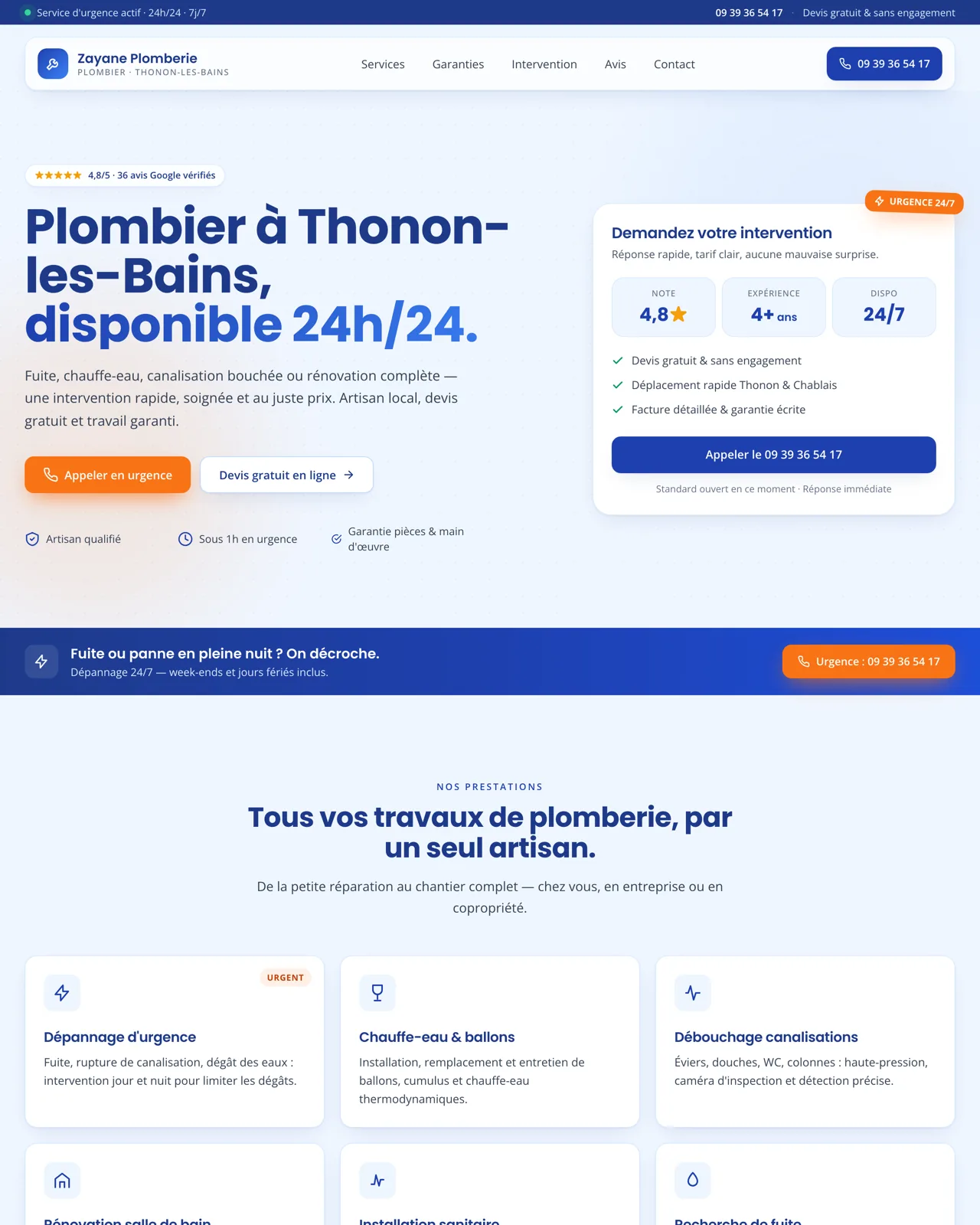 Site Zayane Plomberie